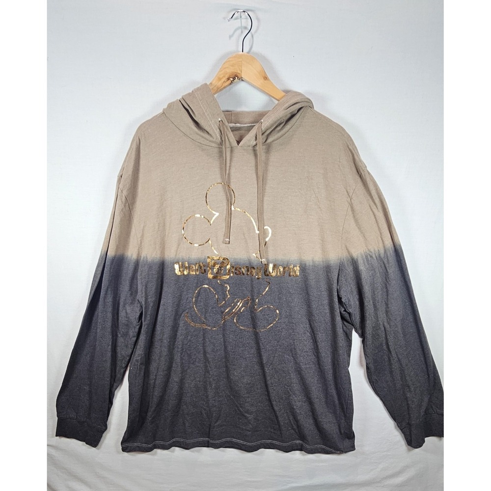 Disney Parks Walt Disney‎ World Ombre Hoodie XL Gold Mickey Graphic